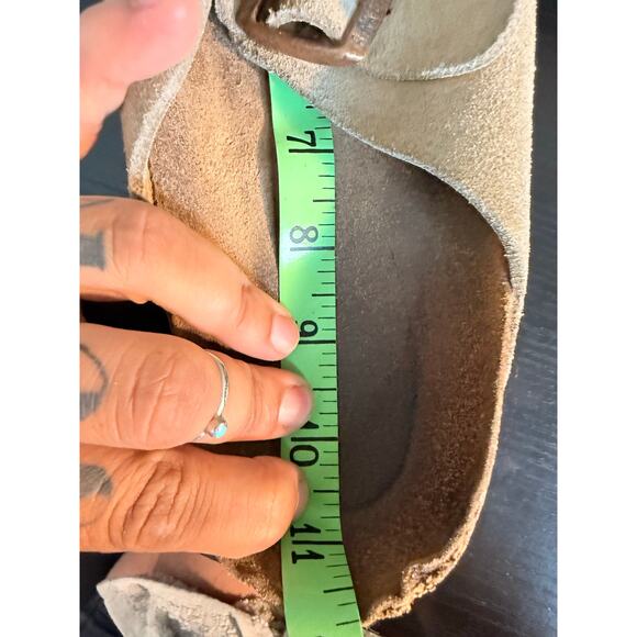 Birkenstock Arizona Taupe Suede Leather Sandals Double Strap Cork Size 43 main image 5